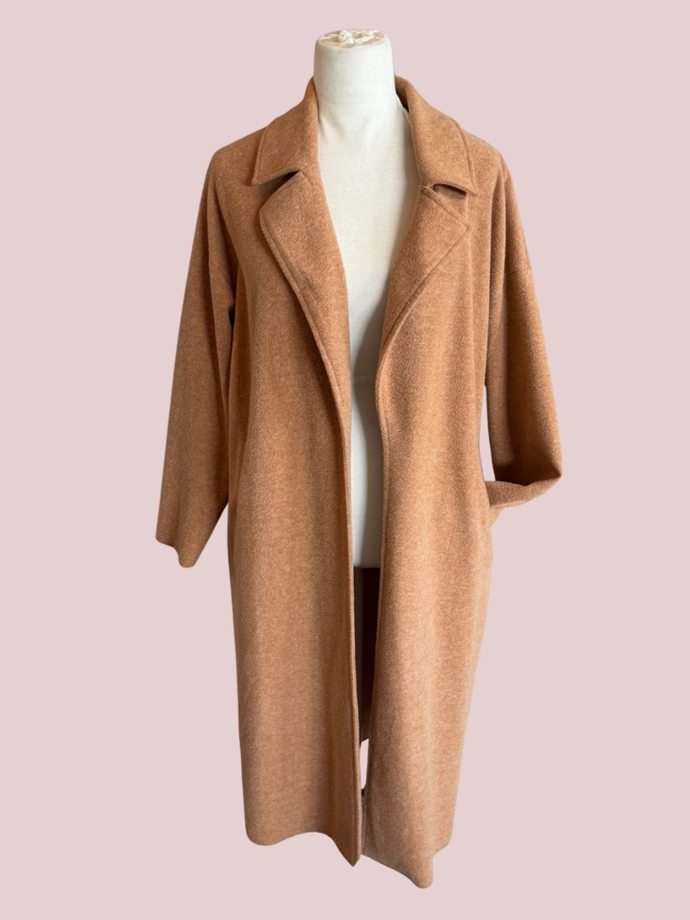 Forever 21 Tan Open-Front Lightweight Coat